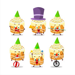 Cartoon character of sweety cake melon with various circus shows