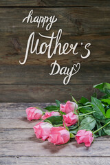 Mothers Day card with flowers