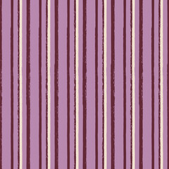 Vector drawn brown lines purple seamless pattern