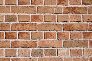 Background from a clean orange brick wall
