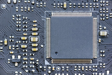 CPU Central processing Unit or GPU with blank surface for writing text. CPU perform arithmetic,...