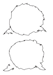 マンガ, 漫画, アニメ, 吹き出し, ふきだし comics message balloon. spaces for text input.