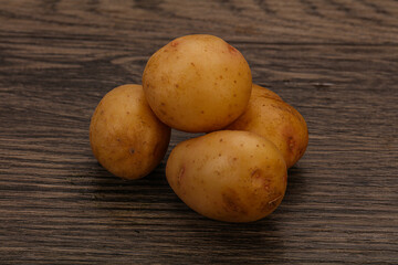 Raw baby young potato heap