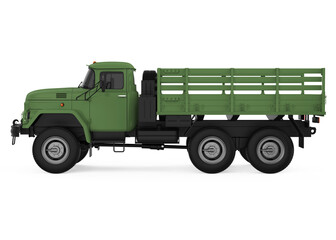 Obraz premium Retro Flatbed Truck Isolated