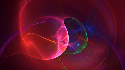 3D rendering abstract colorful fractal light background