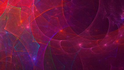 3D rendering abstract colorful fractal light background