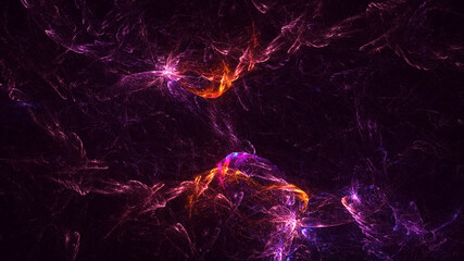 3D rendering abstract colorful fractal light background