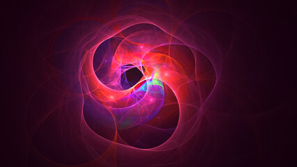 3D rendering abstract colorful fractal light background