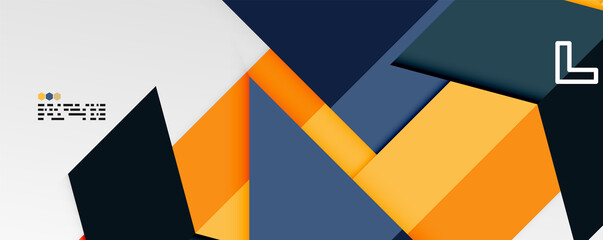 Shiny color triangles and geometric shapes vector abstract background