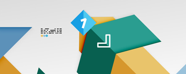 Shiny color triangles and geometric shapes vector abstract background