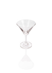 Martini cocktail glass isolated on white background.