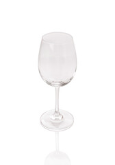 Wine glass isolated on a white background.