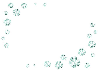 ダイヤモンドをちりばめたコーナーフレーム素材　