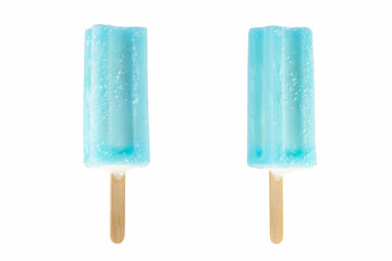 light blue ice lolly isolated