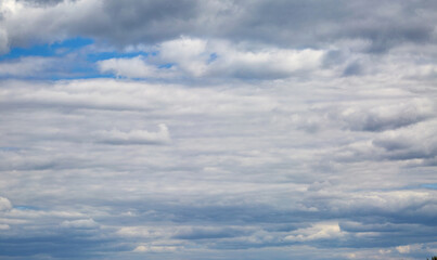 Overcast slightly blueish cloudy sky.