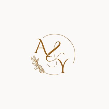 AY initial wedding monogram logo