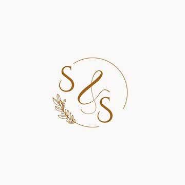 SS initial wedding monogram logo