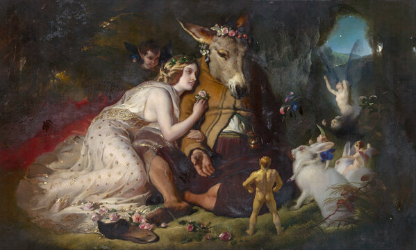 Edwin Landseer, Scene from A Midsummer Night's Dream. Titania and Bottom, 1851, oil on canvas, National Gallery of Victoria, Melbourne, Australia.