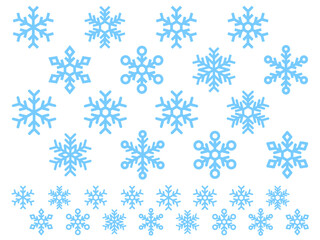 雪の結晶のアイコンセット