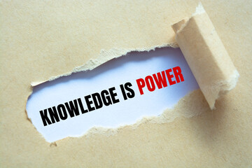 Text sign showing KNOWLEDGE IS POWER