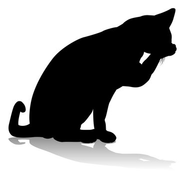recommend clip art: Silhouette Cat Pet Animal
