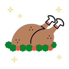 シンプルなローストチキン