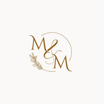 MM Initial Wedding Monogram Logo