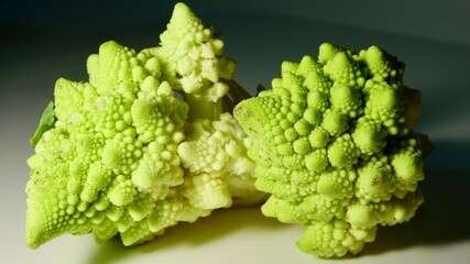 Romanesco Broccoli, Blumenkohl, Close-Up, Kunstwerk der Natur