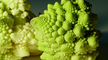 Romanesco Broccoli, Blumenkohl, Close-Up, Kunstwerk der Natur