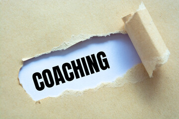 Text sign showing COACHING
