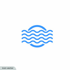 water wave icon illustration