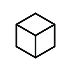 box delivery icon. vector illustration on white background. color editable