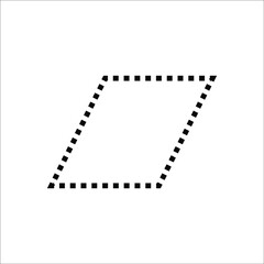 parallelepiped icon. Elements of Geometric figure icon for concept and web apps. Illustration icon for website design and development