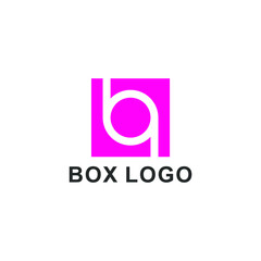 simple logo for company shaped box