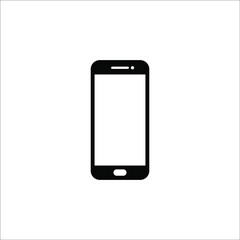 phone vector icon with blank white screen isolated on white background. color editable
