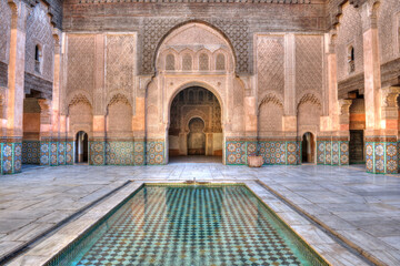 Ben Youssef Madrasa, Marrakesh, Morocco, Africa - obrazy, fototapety, plakaty