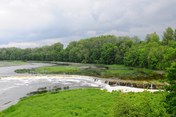 Waterfall Ventas Rumba on the Venta river. Kuldiga, Latvia