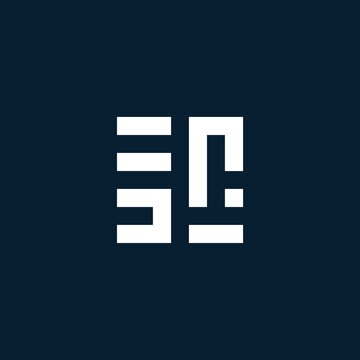 SR initial monogram logo with geometric style