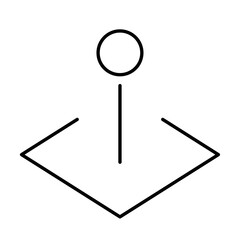 Luxury mansion thin line icon