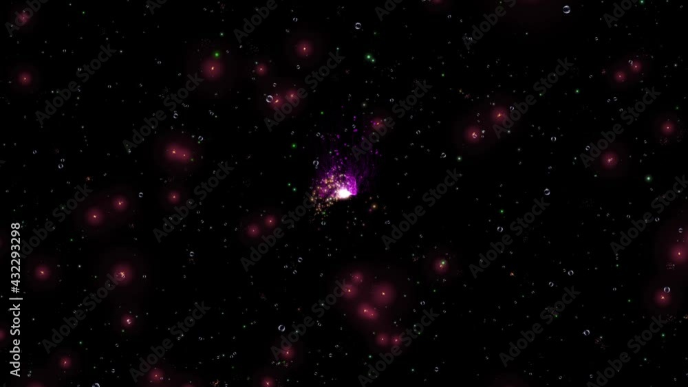 Aufkleber abstract fireworks with many burning and randomly scattering particles in space. beautiful backgroun