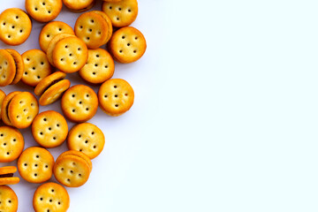 Pineapple Biscuits isolated on white background.