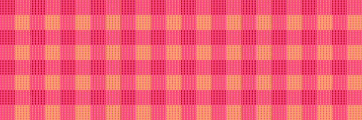 Vector Seamless Pattern Fabric Textile Texture, Textured Background Illustration, Red and Orange Light Plaid Fabric.
