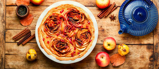 Appetizing apple pie