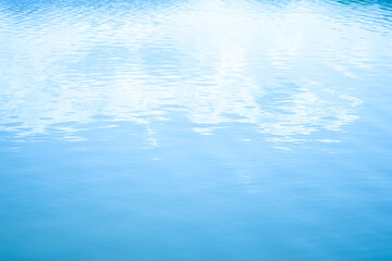 Blue water wave in the lake background