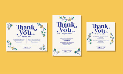 Customer thank you card template
