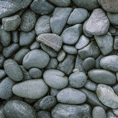 Pebbles stone or river stone  background with vintage filter 