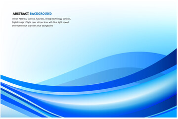 Blue Light Wave Abstract Background