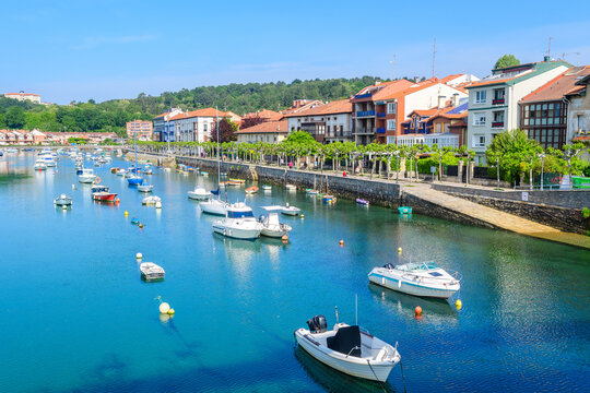 views of plentzia harbor in basque country, Spain