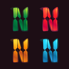 N letter logo in alarm clock style.
