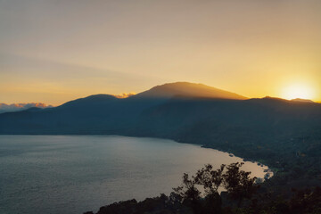 Volcano Santa Ana Crater Lake in El Salvador